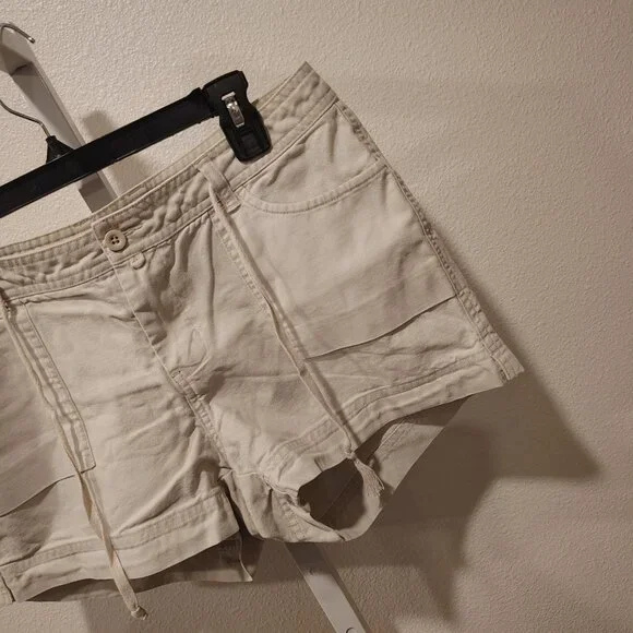 Junior's Khaki Utility Shorts Size 11 Ramie Cotton - Picture 7 of 10